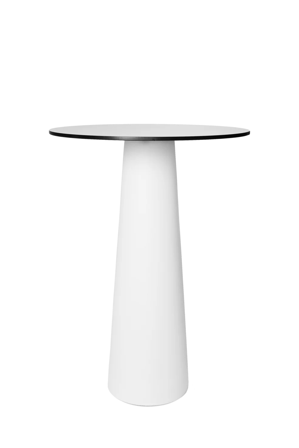 Container Table high round hpl white